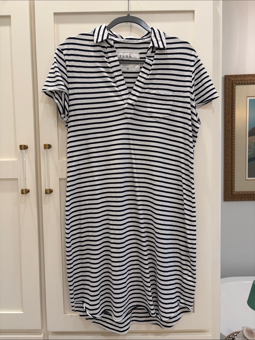 Frank & Eileen Black and White Striped Lauren Dress